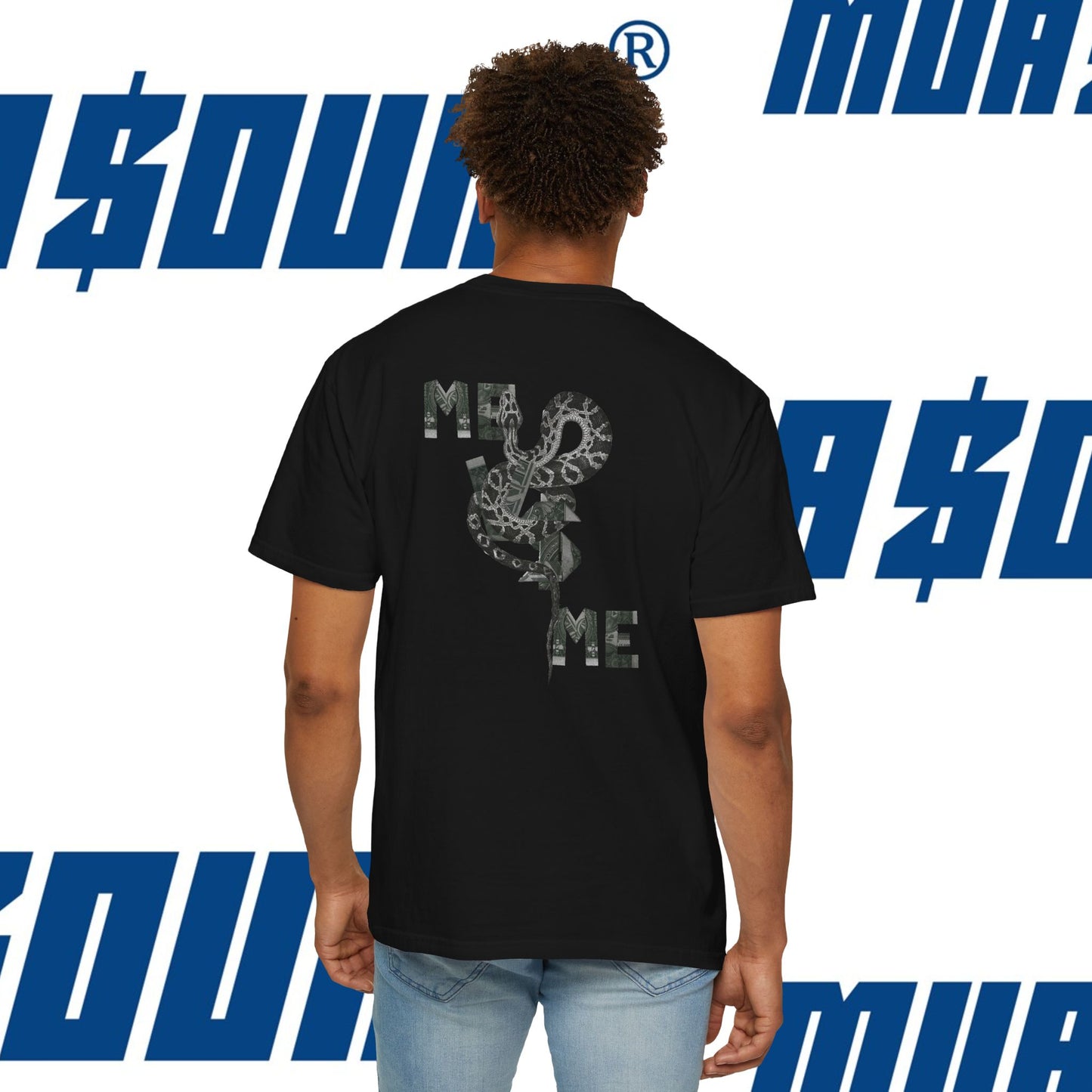 Only Me vs Me graphics - $ currency icon - Unisex Garment-Dyed Money Motivations T-Shirt