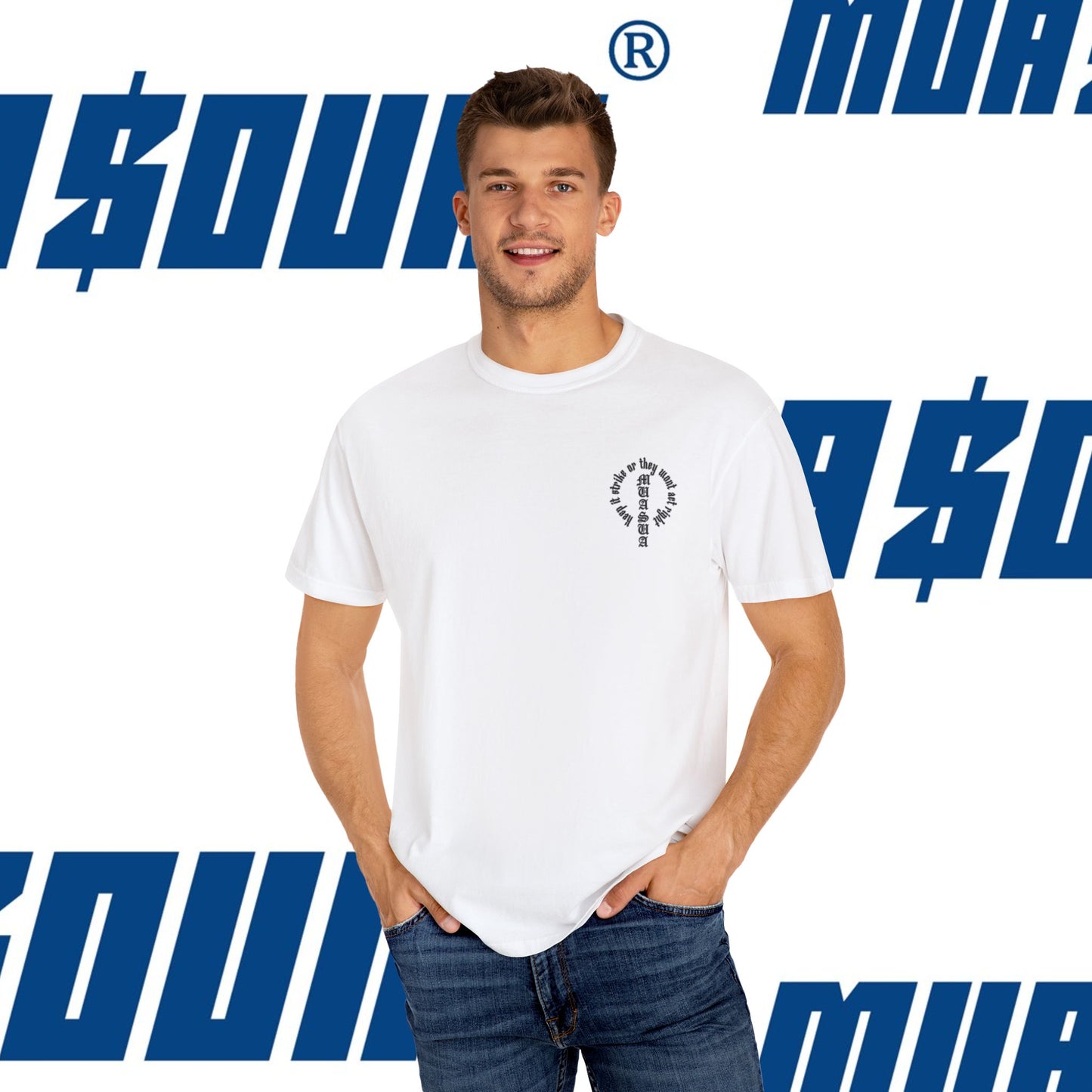 Unisex Garment-Dyed T-Shirt - 'Money Makes the World Spin' Graphic Tee - street tshirt